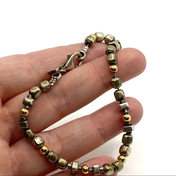 SILPADA Bracelet Jewelry Retired Sterling Silver 14K Gold Filled Bead Bracelet - Picture 5 of 12